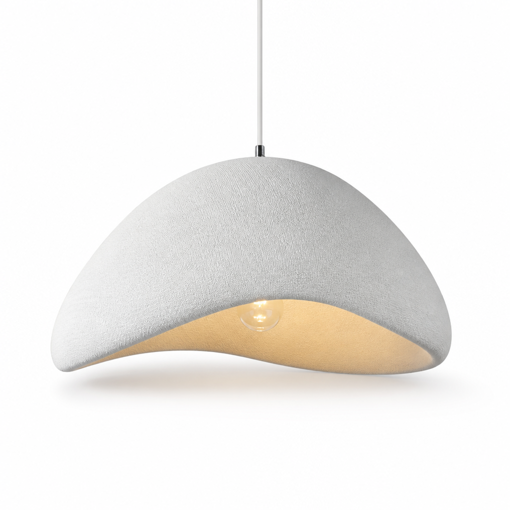 Pendant Light Wabi-Sabi Fabric Shade Warm Diffused Light
