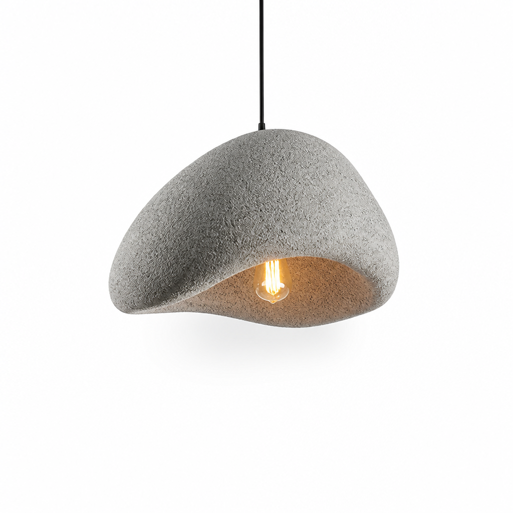 Pendant Light Wabi-Sabi Fabric Shade Warm Diffused Light