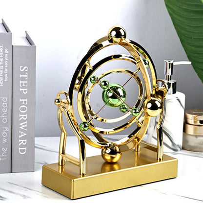 Perpetual Motion Pendulum Gold Metal Battery Free