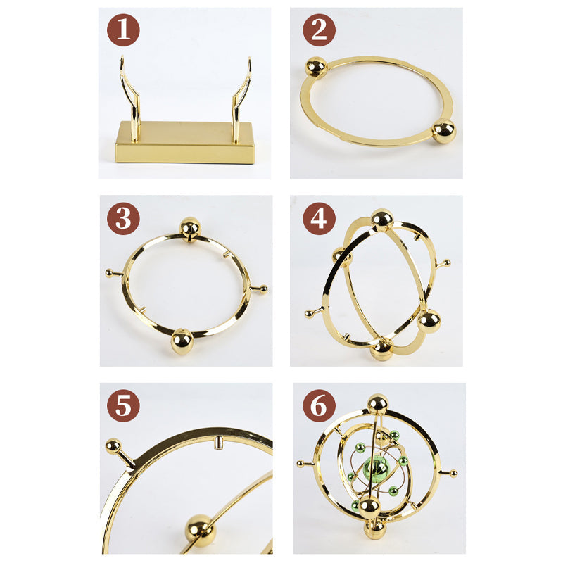 Perpetual Motion Pendulum Gold Metal Battery Free