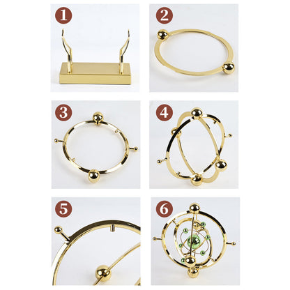Perpetual Motion Pendulum Gold Metal Battery Free