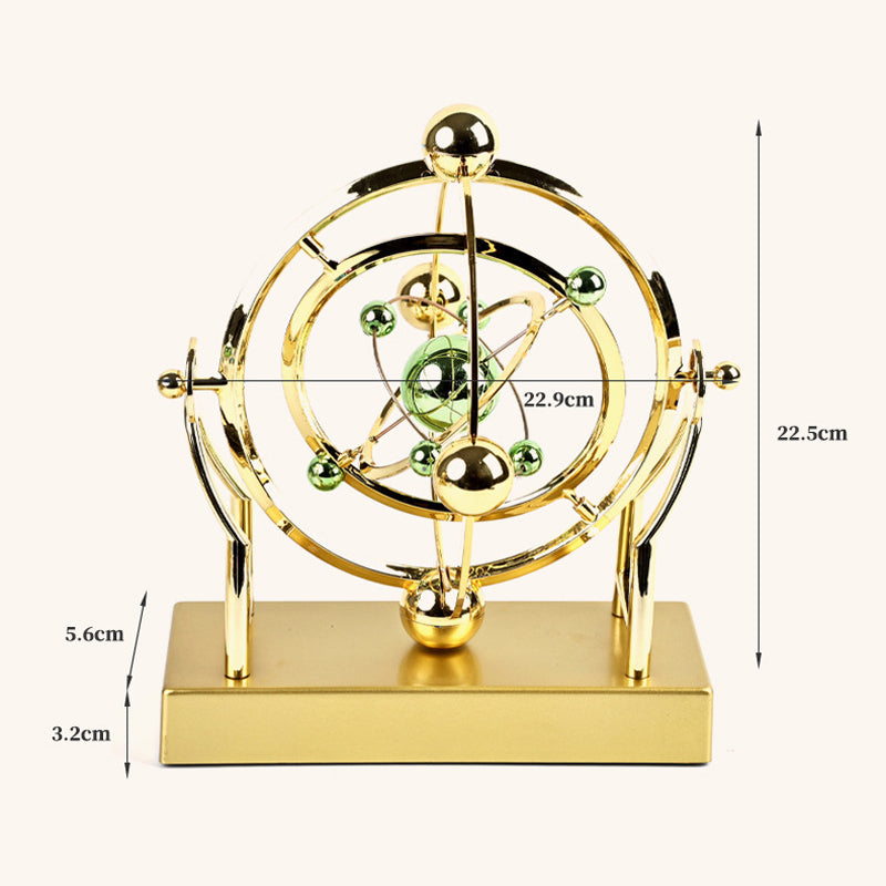 Perpetual Motion Pendulum Gold Metal Battery Free