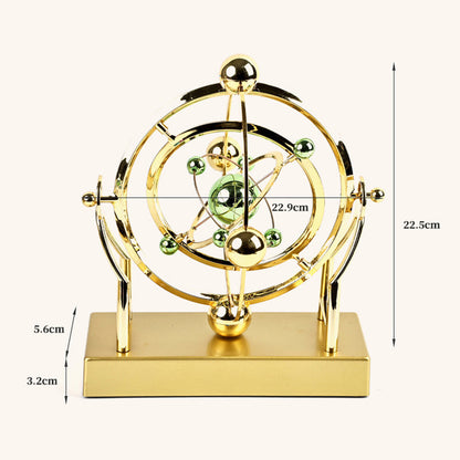Perpetual Motion Pendulum Gold Metal Battery Free