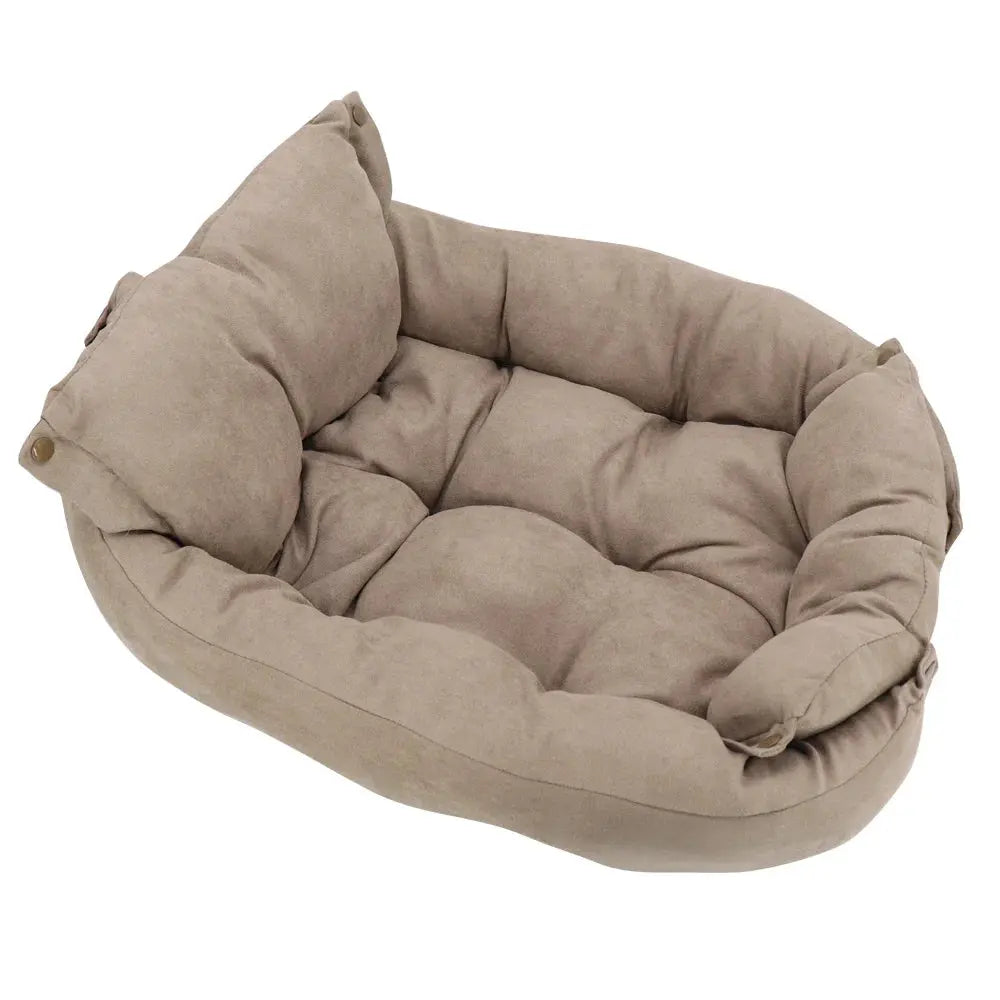 Pet Bed 3-In-1 Convertible Breathable Cotton & Padded