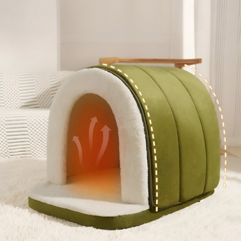 Pet Bed Convertible Cave & Flat Orthopedic Foam