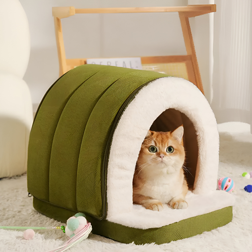 Pet Bed Convertible Cave & Flat Orthopedic Foam