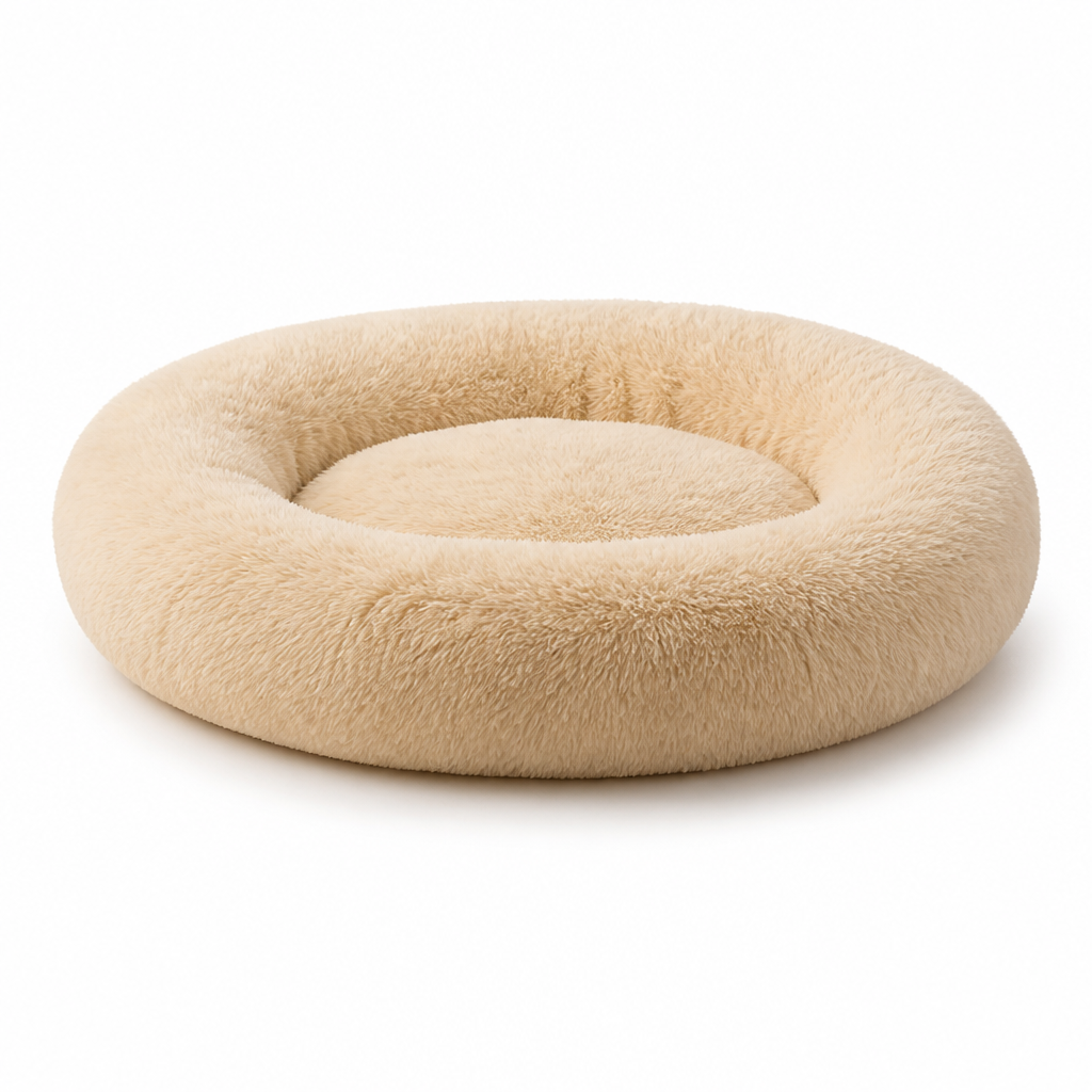 Pet Bed Orthopedic Bolster Faux Fur Machine Washable