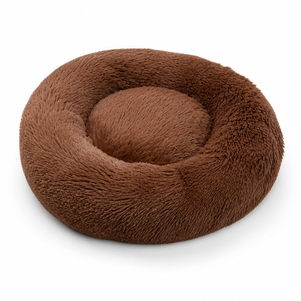 Pet Bed Orthopedic Bolster Faux Fur Machine Washable