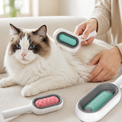 Pet Brush 2 In 1 Deshedding Silicone Bristles