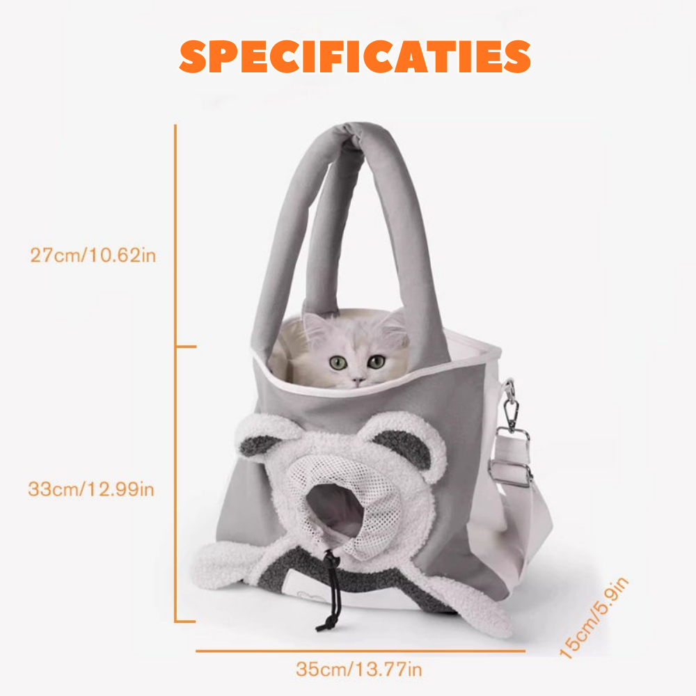 Pet Carrier Bag Ventilated Canvas Padded Strap