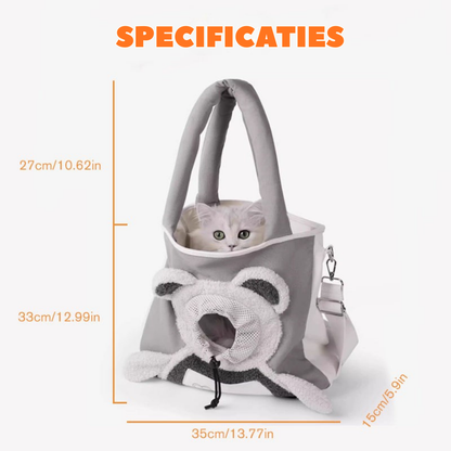 Pet Carrier Bag Ventilated Canvas Padded Strap