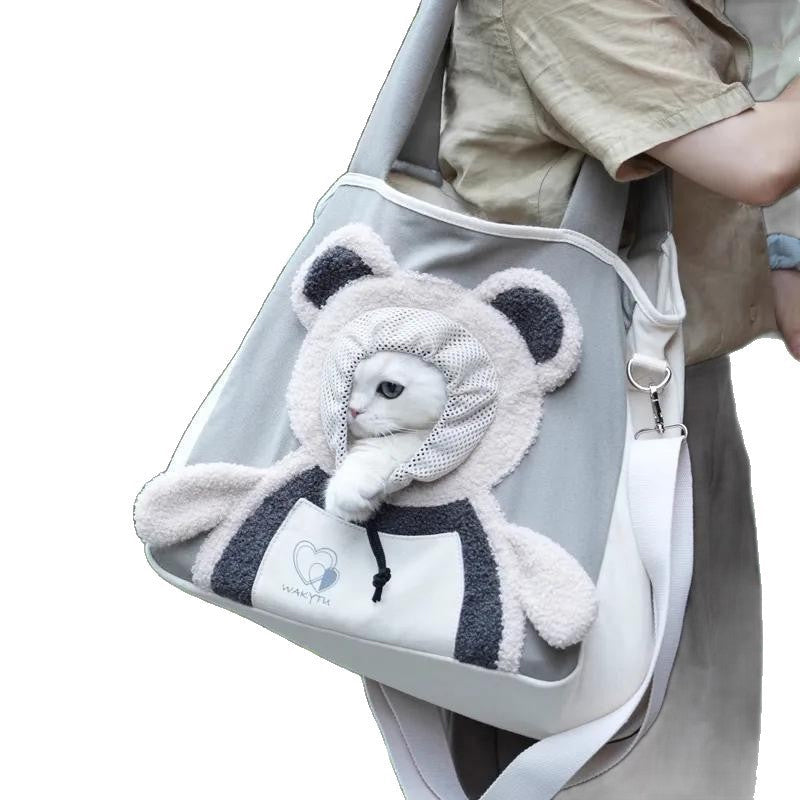 Pet Carrier Bag Ventilated Canvas Padded Strap
