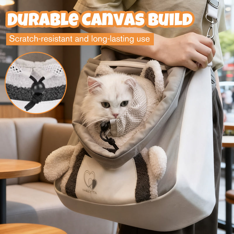 Pet Carrier Bag Ventilated Canvas Padded Strap