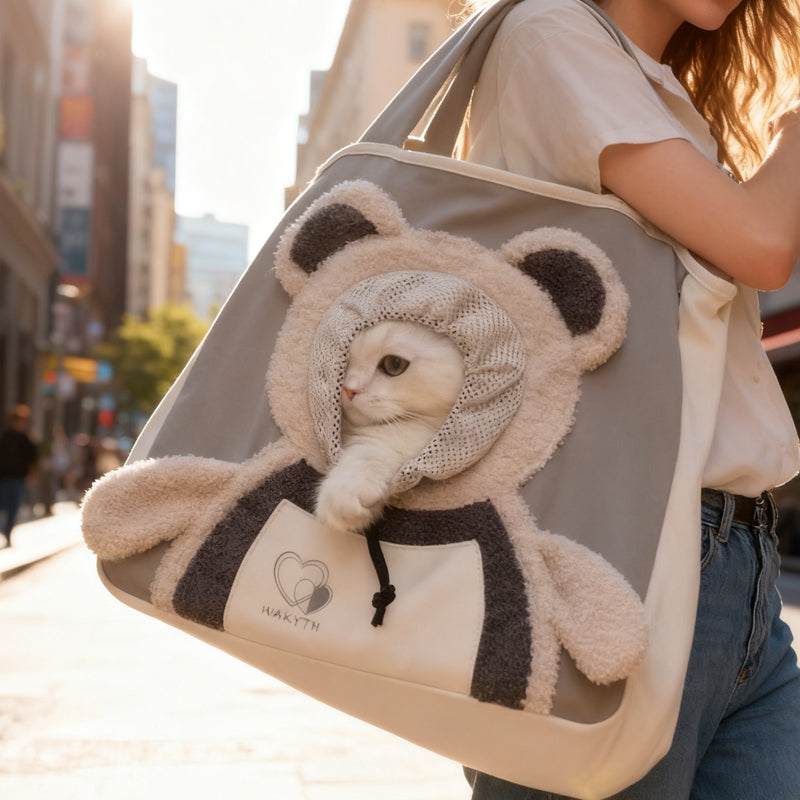 Pet Carrier Bag Ventilated Canvas Padded Strap