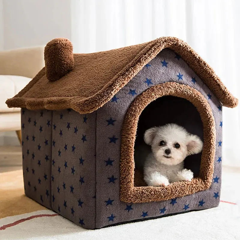 Pet Cave Plush Machine-Washable Cover & Non-Slip Base