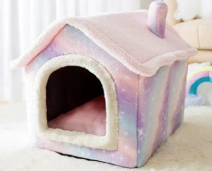 Pet Cave Plush Machine-Washable Cover & Non-Slip Base