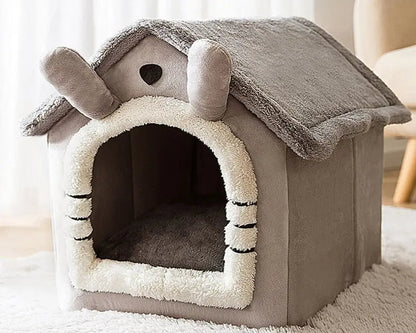 Pet Cave Plush Machine-Washable Cover & Non-Slip Base