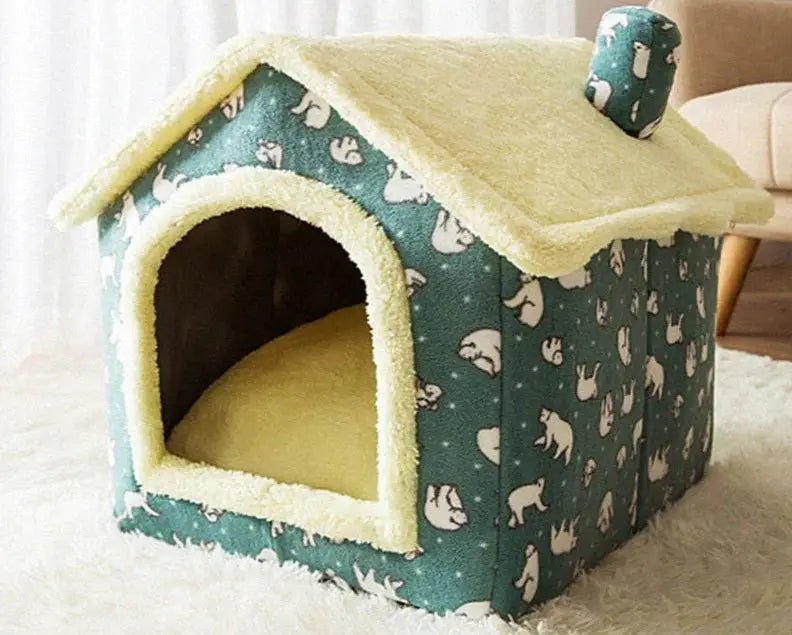 Pet Cave Plush Machine-Washable Cover & Non-Slip Base
