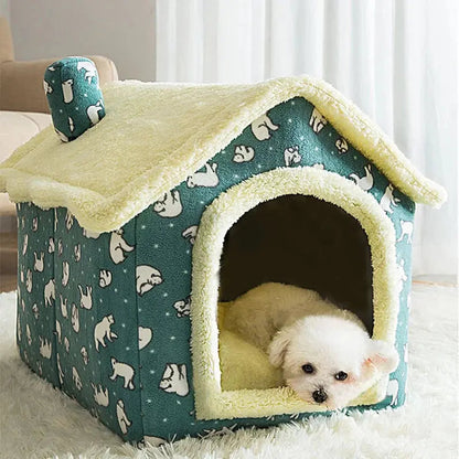 Pet Cave Plush Machine-Washable Cover & Non-Slip Base