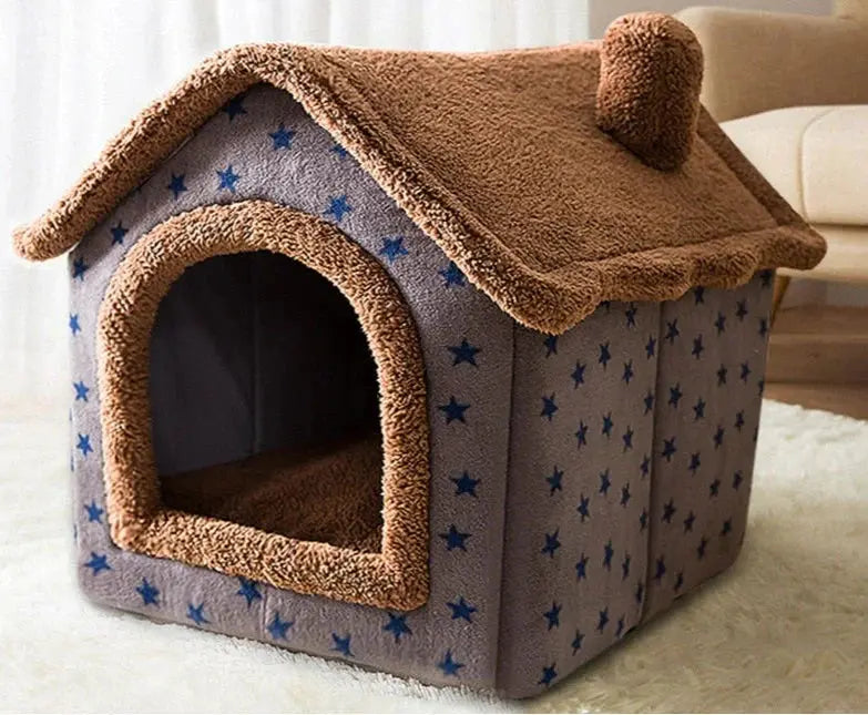 Pet Cave Plush Machine-Washable Cover & Non-Slip Base