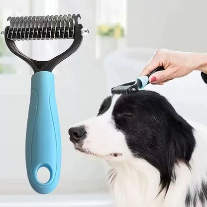 Pet Comb Double-Sided Rounded Teeth & Non-Slip Handle
