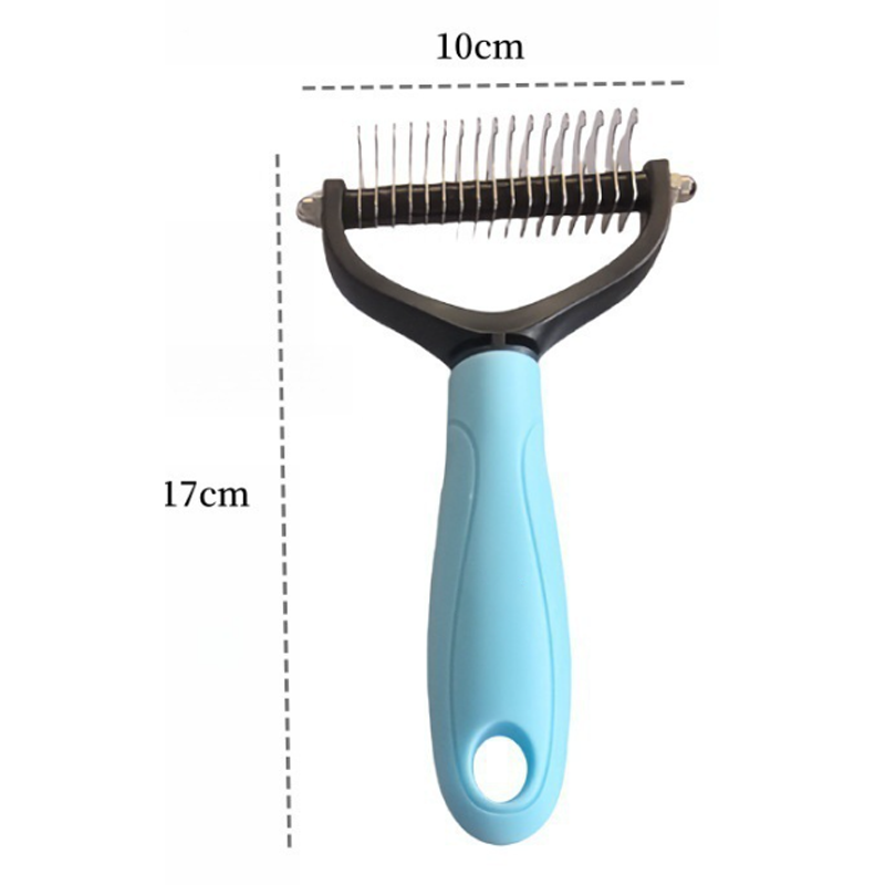 Pet Comb Double-Sided Rounded Teeth & Non-Slip Handle