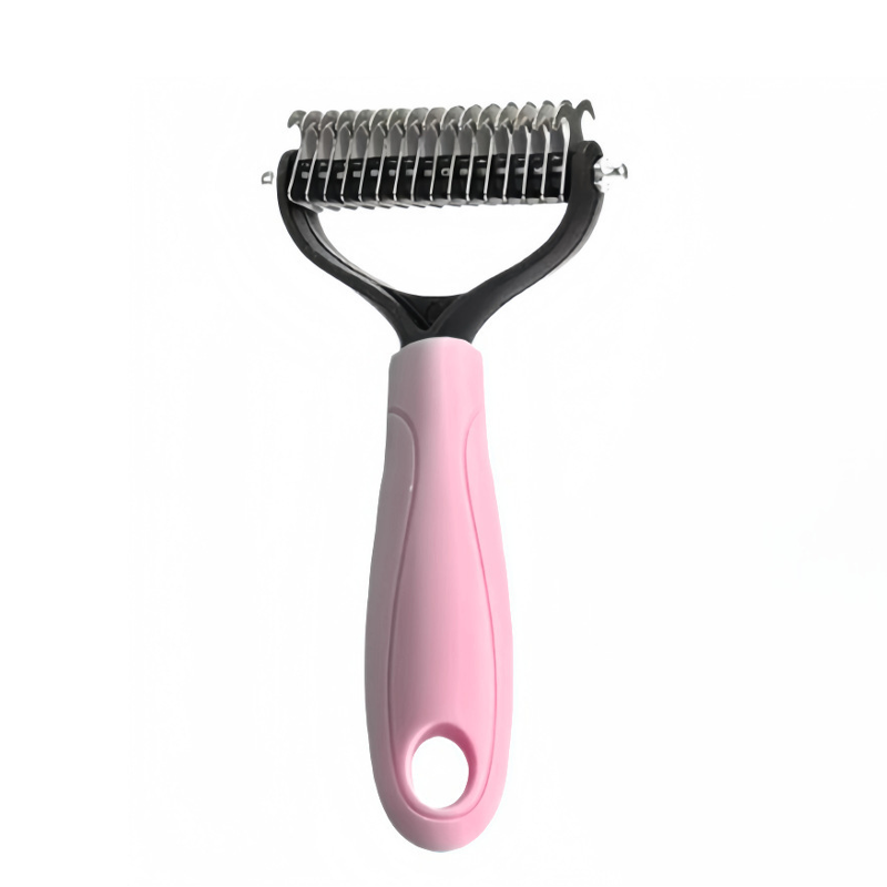 Pet Comb Double-Sided Rounded Teeth & Non-Slip Handle