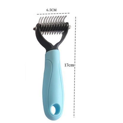 Pet Comb Double-Sided Rounded Teeth & Non-Slip Handle