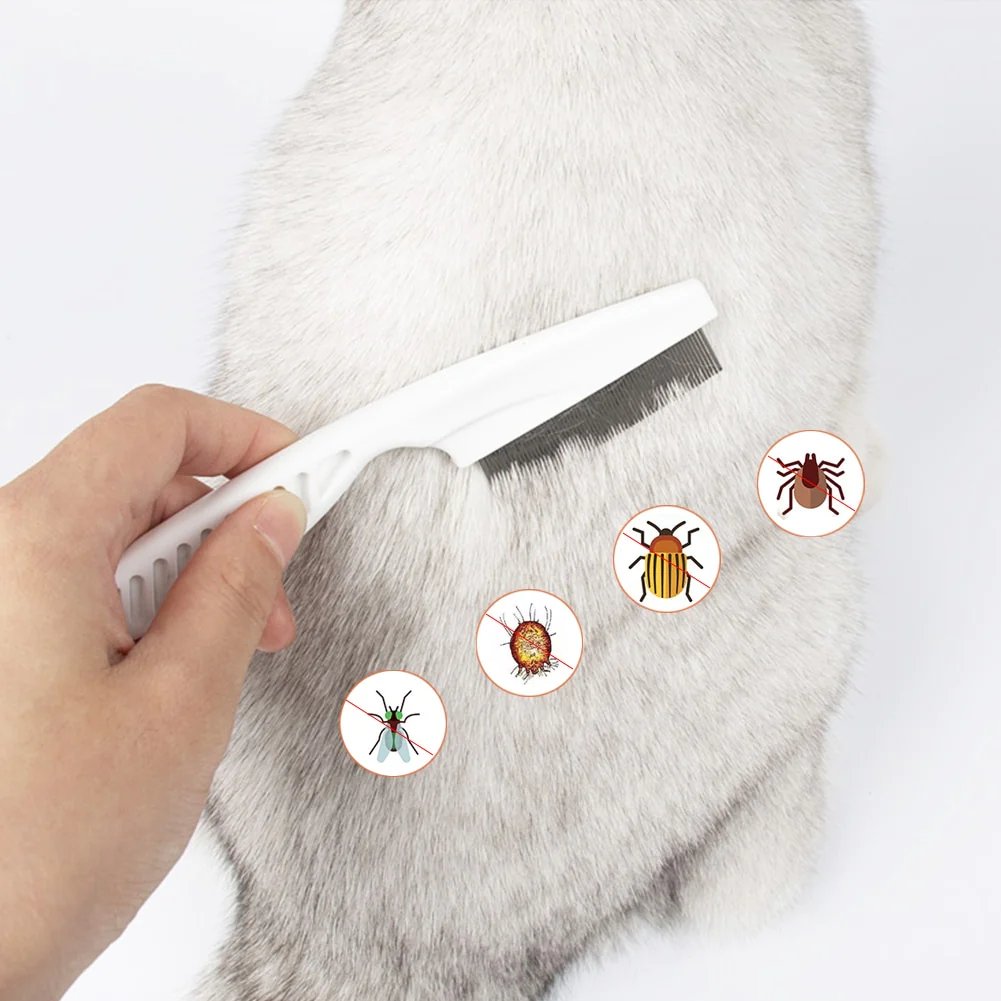 Pet Comb Stainless Steel Teeth & Rounded Tips