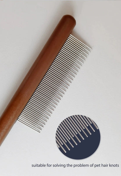 Pet Comb Stainless Steel Teeth & Rounded Tips