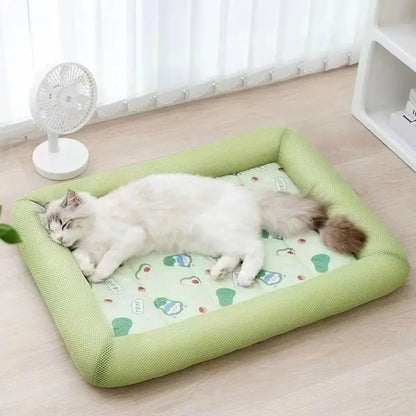 Pet Cooling Mat Breathable Mesh Water-Repellent Non-Slip Base