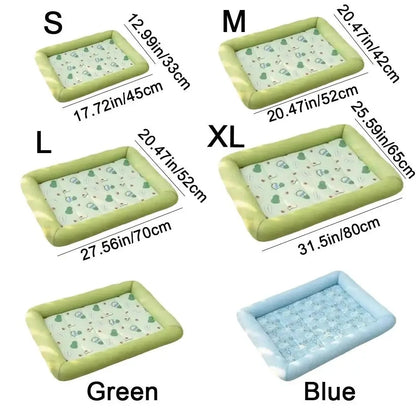 Pet Cooling Mat Breathable Mesh Water-Repellent Non-Slip Base