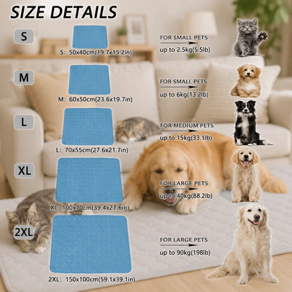 Pet Cooling Mat No-Electric Easy-Clean Fabric