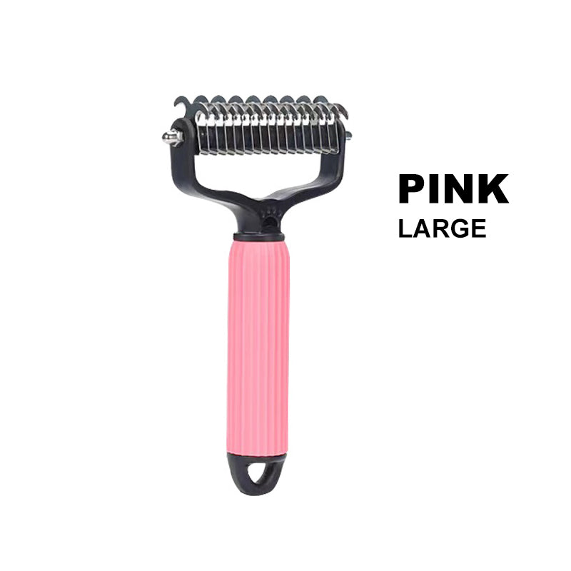 Pet Grooming Brush Gentle Detangler & Skin-Safe Blades