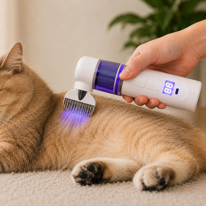 Pet Grooming Comb Electric Suction & Removable Fur Chamber