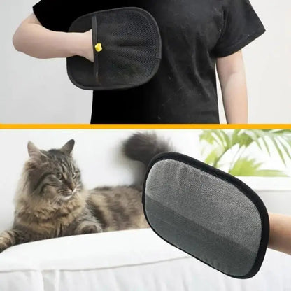 Pet Grooming Glove Double-Sided Rubber Nubs Adjustable Wrist Strap