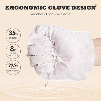 Pet Grooming Gloves Waterless Antibacterial Five-Finger 50 Pack