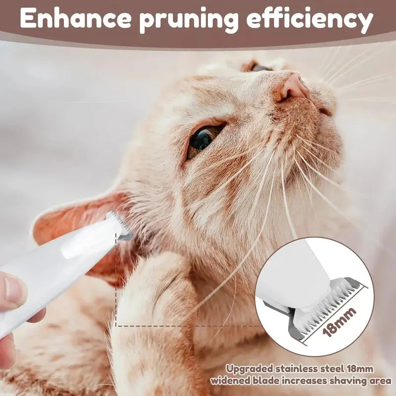 Pet Hair Trimmer Rechargeable Waterproof Stainless Steel Blades