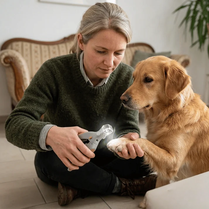 Pet Nail Clipper LED Vein Light & Replaceable Blade