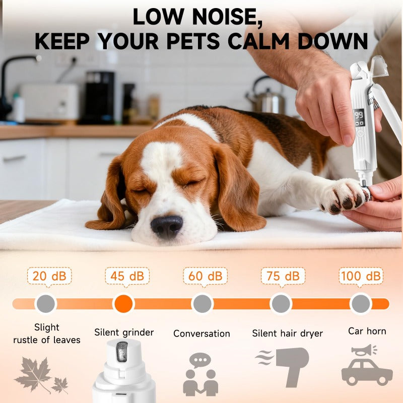 Pet Nail Trimmer Electric 2-in-1 Cut & Grind
