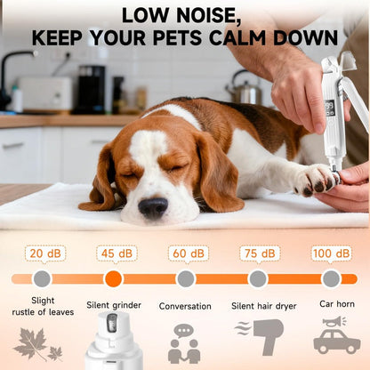 Pet Nail Trimmer Electric 2-in-1 Cut & Grind