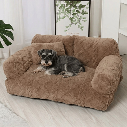 Pet Sofa Bed Quilted Velvet & Raised Edges
