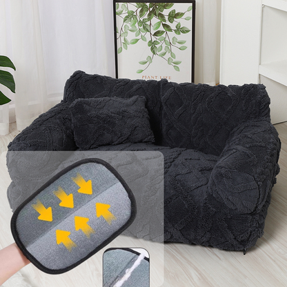 Pet Sofa Bed Quilted Velvet & Raised Edges