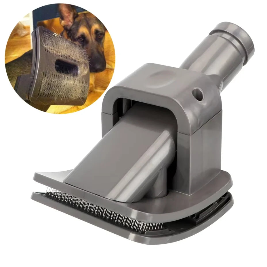 Pet Vacuum Brush Attachment Dual Action Soft Bristles