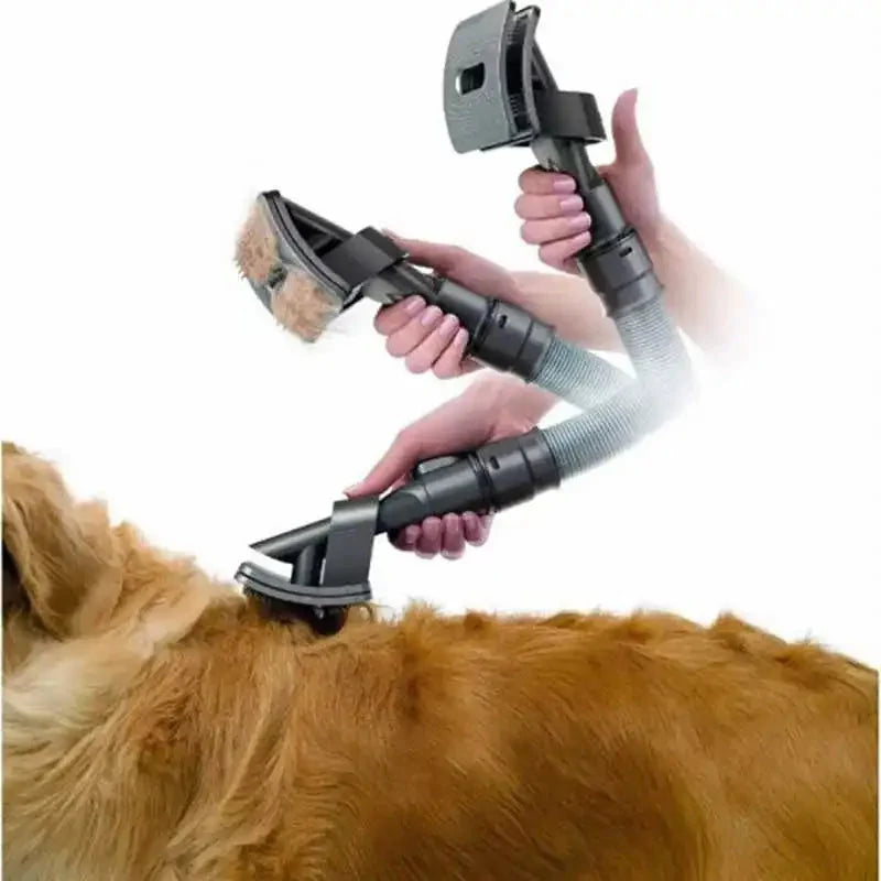 Pet Vacuum Brush Attachment Dual Action Soft Bristles