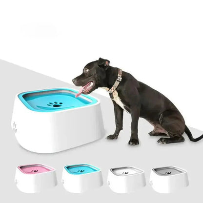 Pet Water Bowl Splash-Proof Removable Floating Plate 1.6 Quart