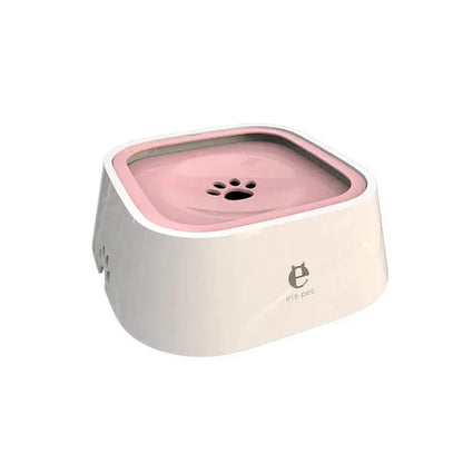 Pet Water Bowl Splash-Proof Removable Floating Plate 1.6 Quart