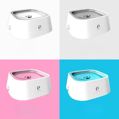 Pet Water Bowl Splash-Proof Removable Floating Plate 1.6 Quart