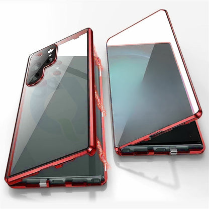 Phone Case Double-Sided Tempered Glass Aluminum Frame Privacy Filter