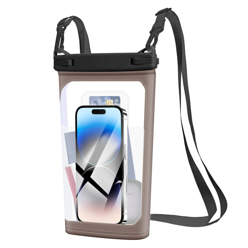 Phone Case Waterproof Clear Touchscreen Lanyard & Card Pocket